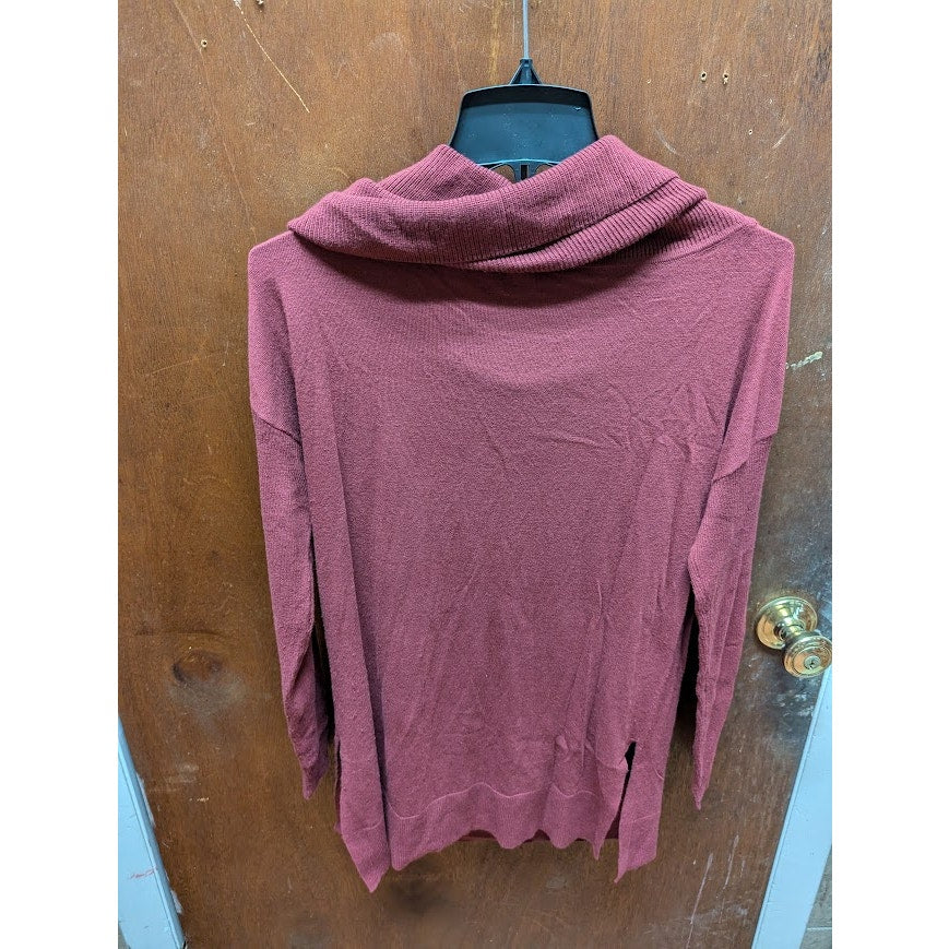 NEW Caslon Size Small Turtleneck long sleeve Burgundy long sleeve Cowl Neck