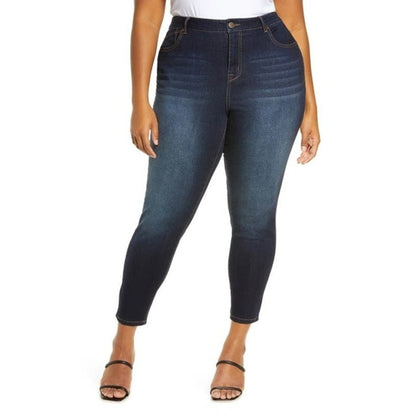 1822 Denim Five Pocket Stretch Ankle Skinny Jeans Sz 16W in Giovanna Blue NWT