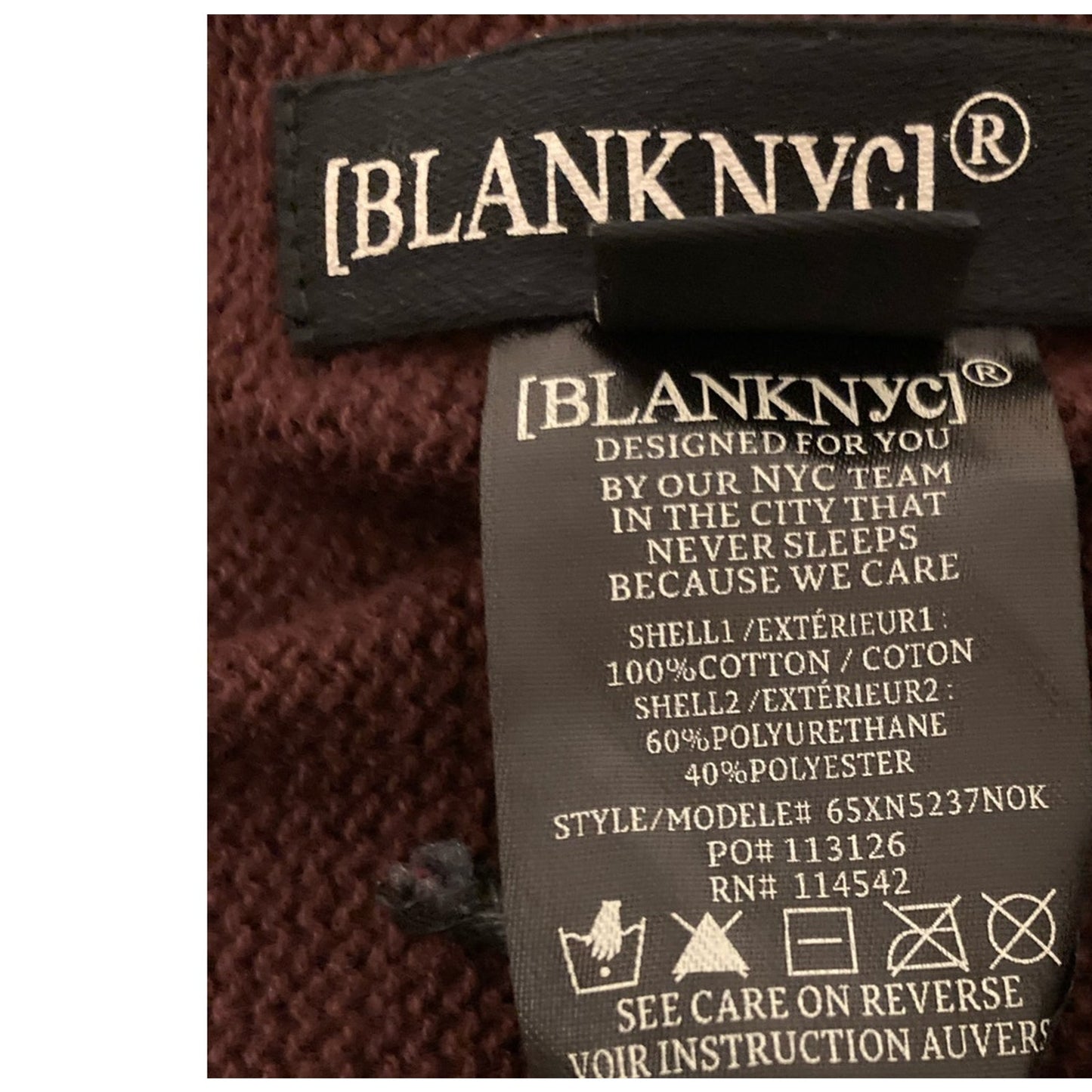 BlankNYC Fairycore Asymmetrical Vegan Leather Cowl Open Cardigan SMALL Oxblood