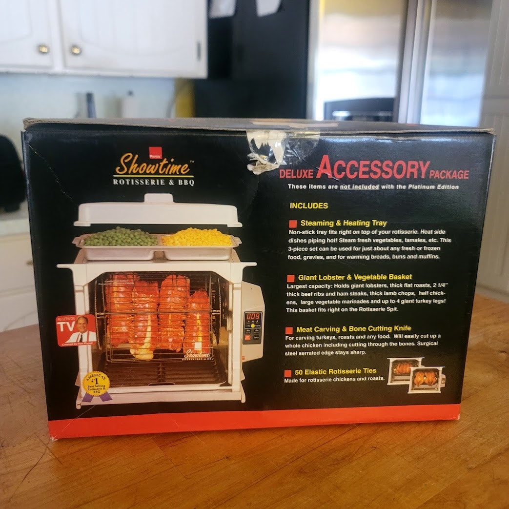 Ronco Showtime Rotisserie Deluxe Accessory Kit Vintage Boxed Set Model STA4