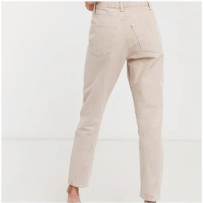 TopShop Idol High waist offset seams barrel tan Jeans / 26~30 NEW