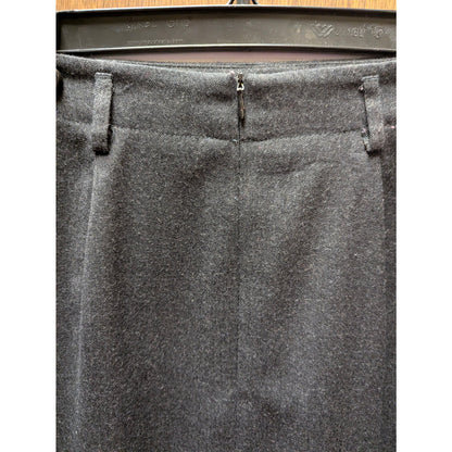 Vintage Talbots Charcoal Gray Worsted Wool Midi Skirt 4P Quiet Luxury 90s pencil