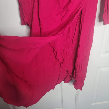 Chelsea28 Red Cerise Size Small Dress Long Sleeve VNeck Wrap NEW Career Evening