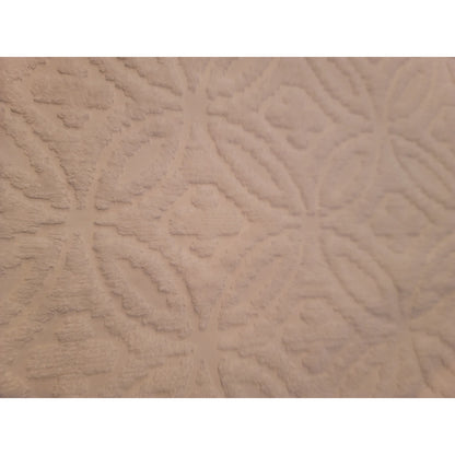 Vintage White Chenille Candlewick Medallion Queen Bedspread with Fringe