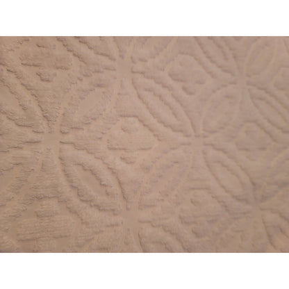 Vintage White Chenille Candlewick Medallion Queen Bedspread with Fringe