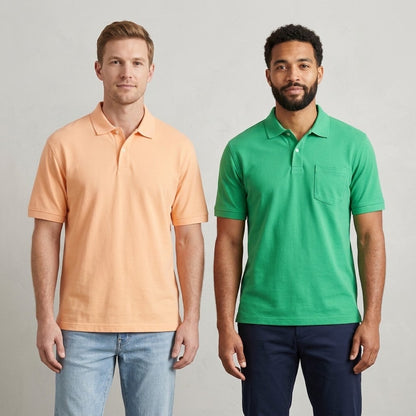 Lot Of 3 Shirts Linea Uomo, Roundtree & Yorke Polo Golf Green White Orange XLT