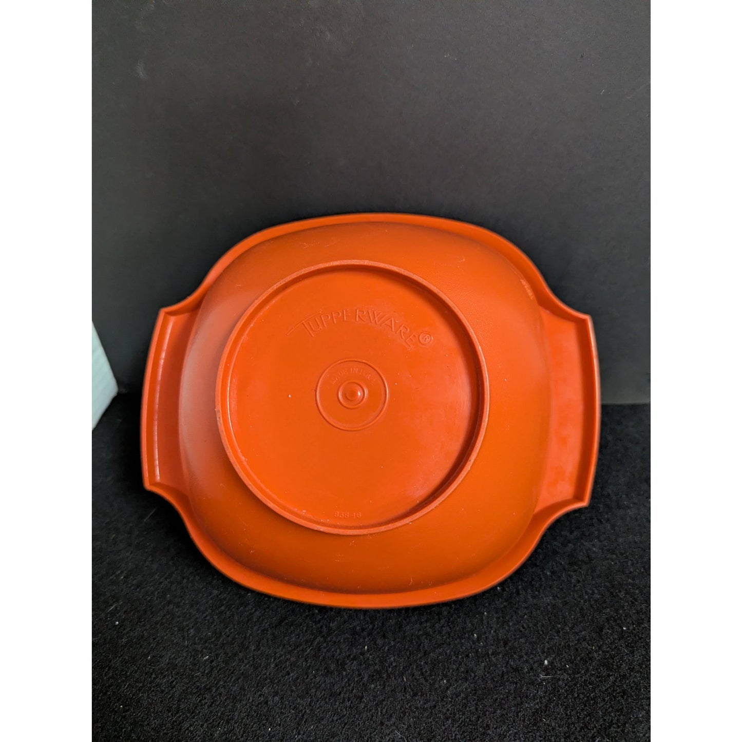 Vintage Tupperware Orange Servalier Square Mixing Bowl NO LID