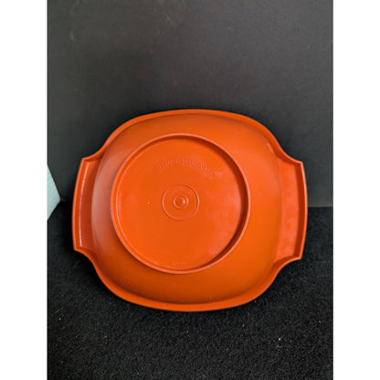 Vintage Tupperware Orange Servalier Square Mixing Bowl NO LID