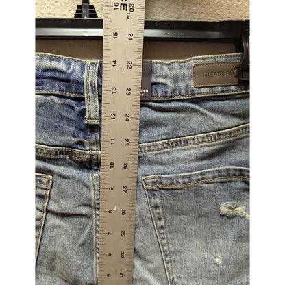 Treasure Bond Foster Boyfriend High Rise Destroyed Cutoff Jean Shorts Size 32"