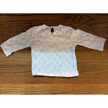 Toffy House Baby Girls Block Print Long Sleeve Top 12-18M