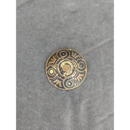 LOT MM of 10 Antique Vintage Victorian Brass Mixed Materials Buttons ESTATE FIND