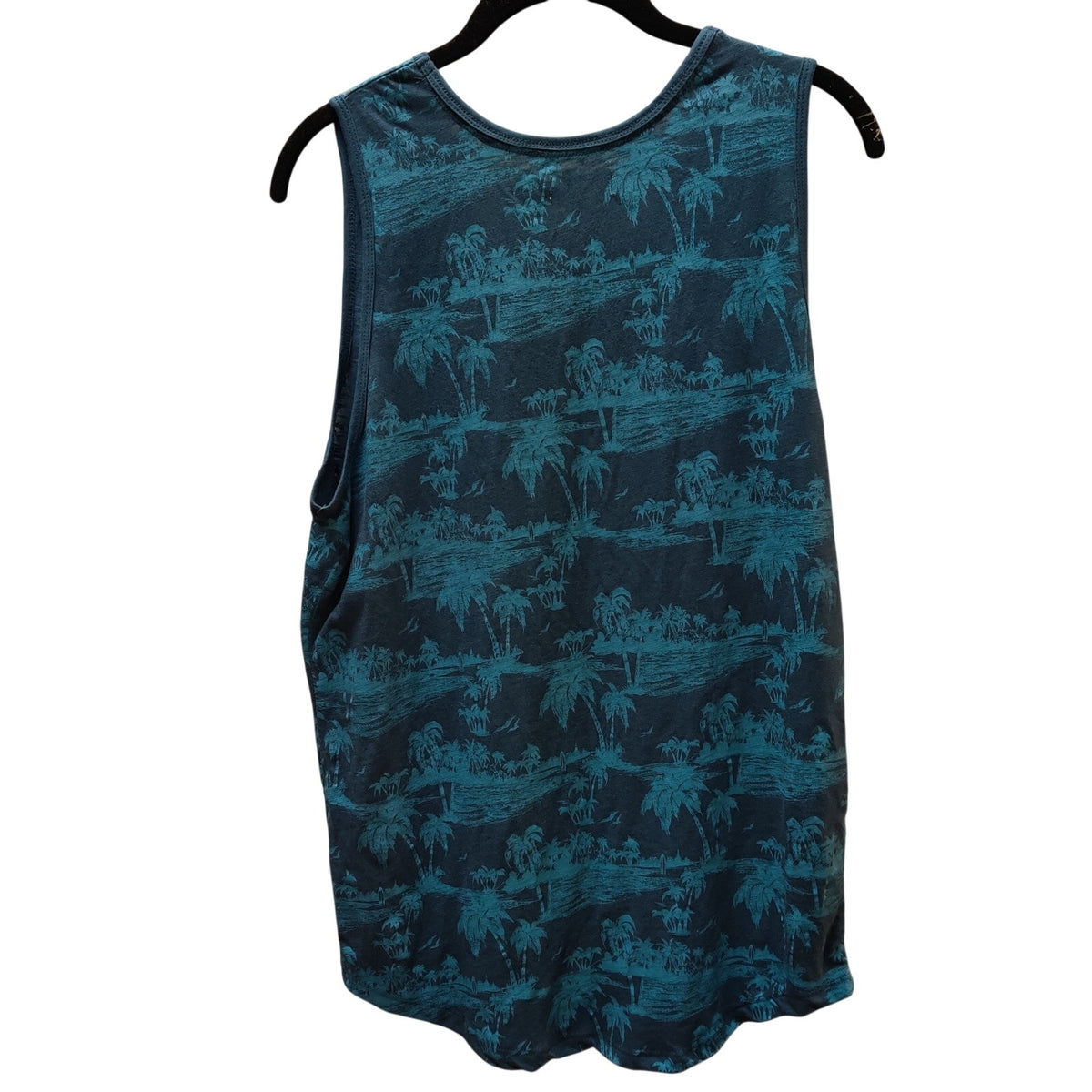 Univibe Men's Teal Floral Tropical Tank Top NWT Size Small Resortwear Holiday