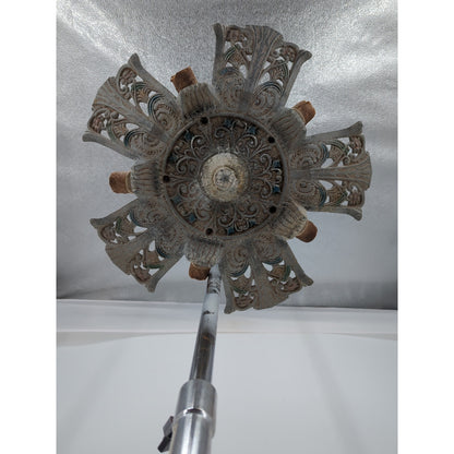 1930s Art Deco Slip Shade 5 Light Chandelier Fixture Restoration Project