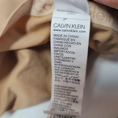 Calvin Klein NEW seamless boyshort undie panties mid rise nude Size Large QD3546