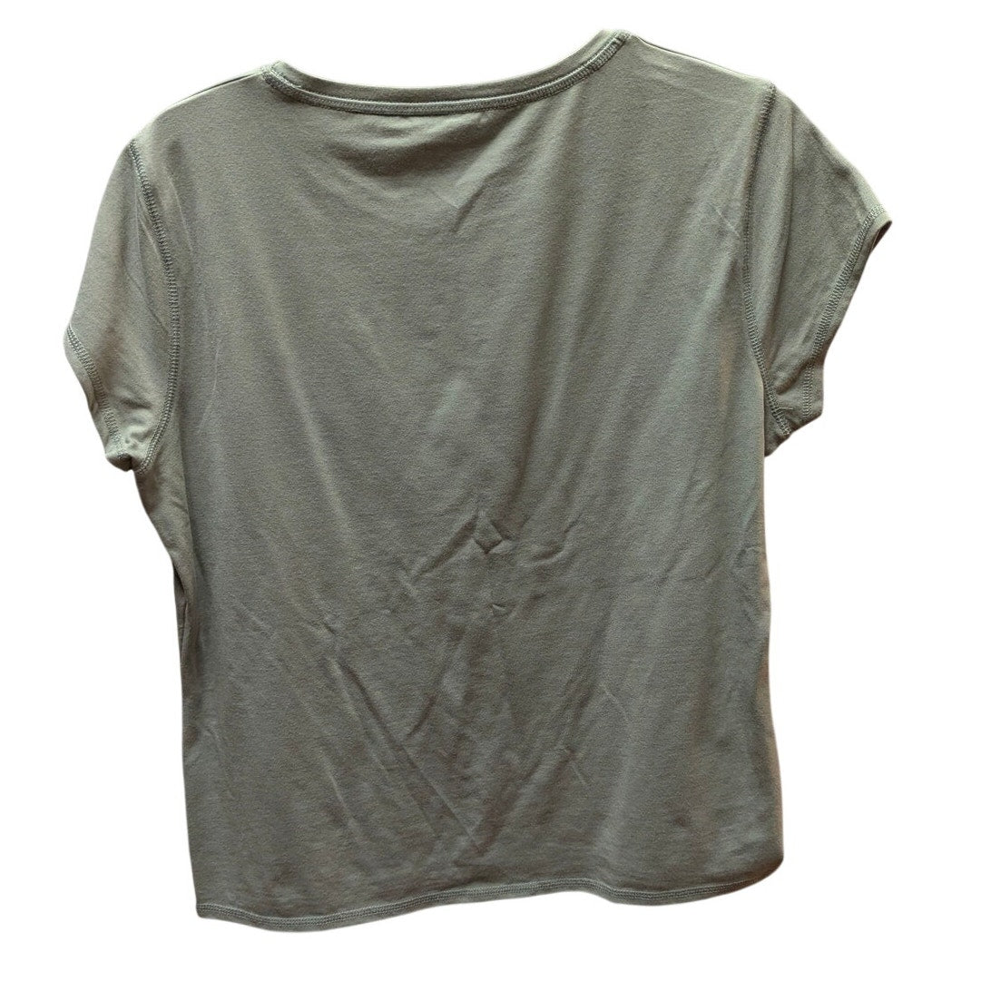 Ruff Hewn Pocket Knit Tee Womens Medium Sage Green Crew Neck Short Sleeve T-Shirt