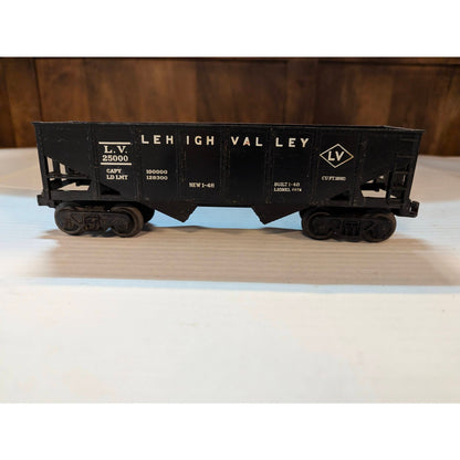 Lionel Vintage O Gauge Black Lehigh Valley Hopper Car 25000