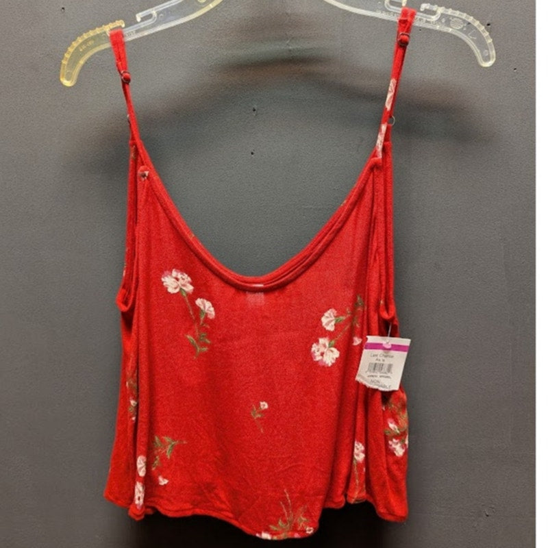 Nordstrom BP. Red floral Women’s tank top Crop V Neck Size Small Camisole Top
