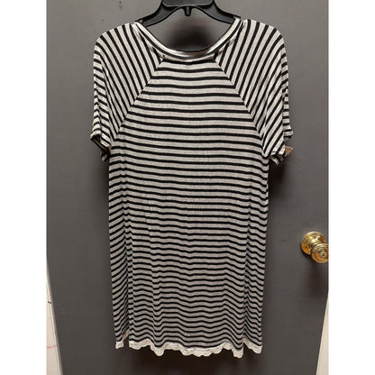 Honeydew Women's Striped Lace Trim Short Sleeve Raglan Pajama Dress NWT