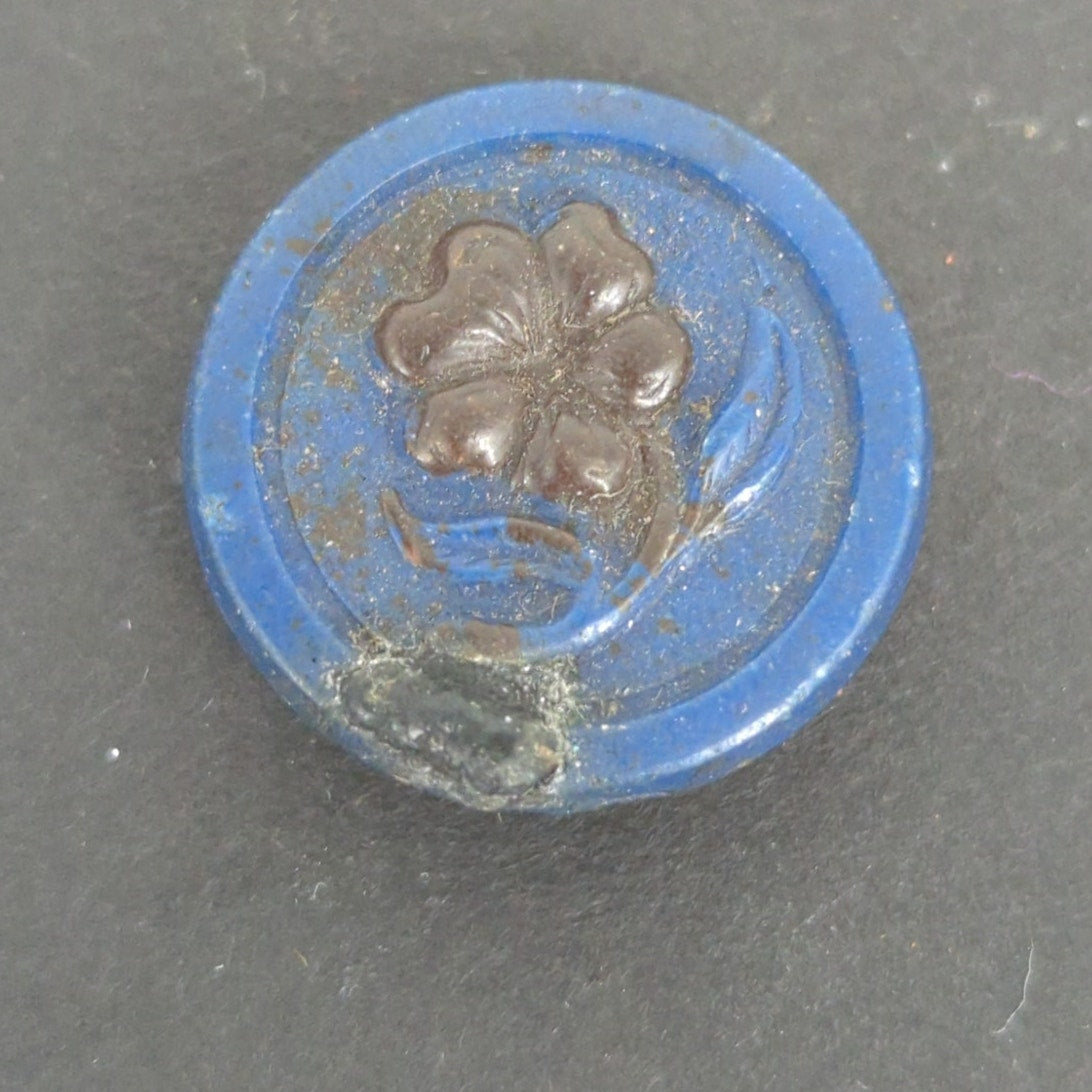 LOT of 10 Antique Vintage Victorian Brass Mixed Materials Buttons ESTATE FIND D
