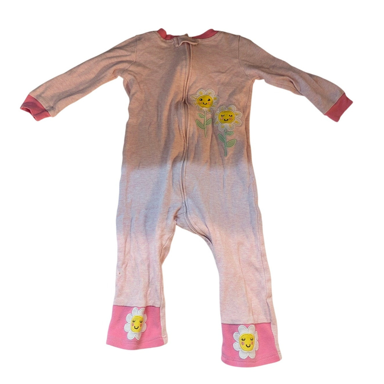 Koala Baby Pink Daisy Sleeper Pajama One-Piece - Size 18M