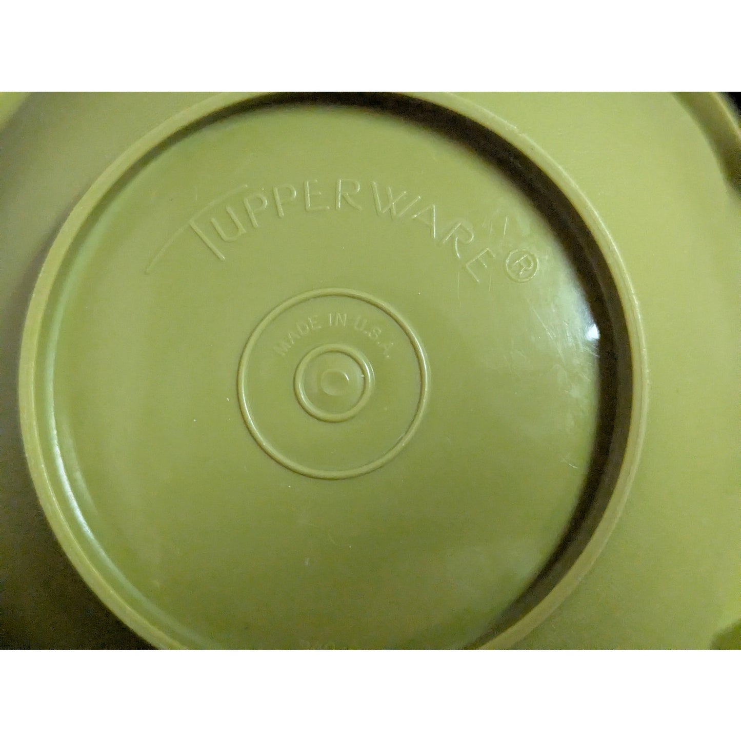 Vintage Tupperware Avocado Green Servalier Square Mixing Bowl No lid Large
