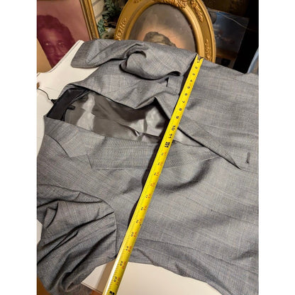 Christian Dior Monsieur Vintage 43R Gray Glen Plaid Check Blazer Sport Coat