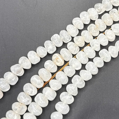 1970s Natural White Moonstone Chunky Beaded Statement Necklace Large 48"