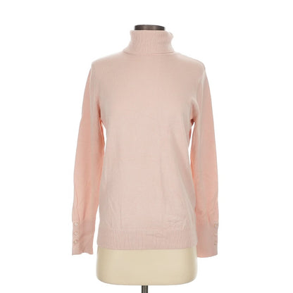 Joseph A Rose Quartz turtleneck SMALL long sleeve Pink Blush NEW