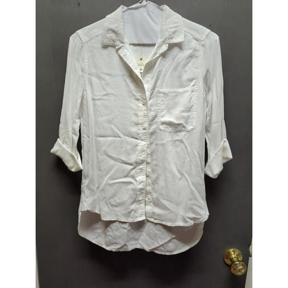 NWT Chelsea & Violet White Button Down Shirt Extra Small Classic Collar