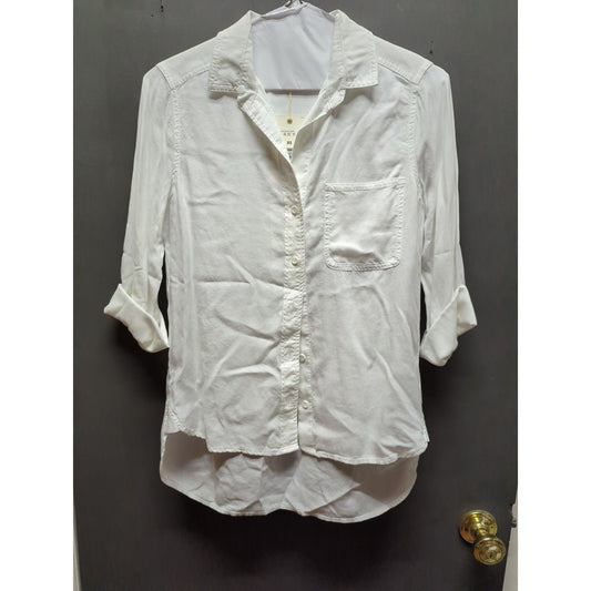 NWT Chelsea & Violet White Button Down Shirt Extra Small Classic Collar