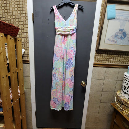 Lilly Puliter Size XS Sloane Maxi Dress Roar of the Seas Sleeveless Resort Wear