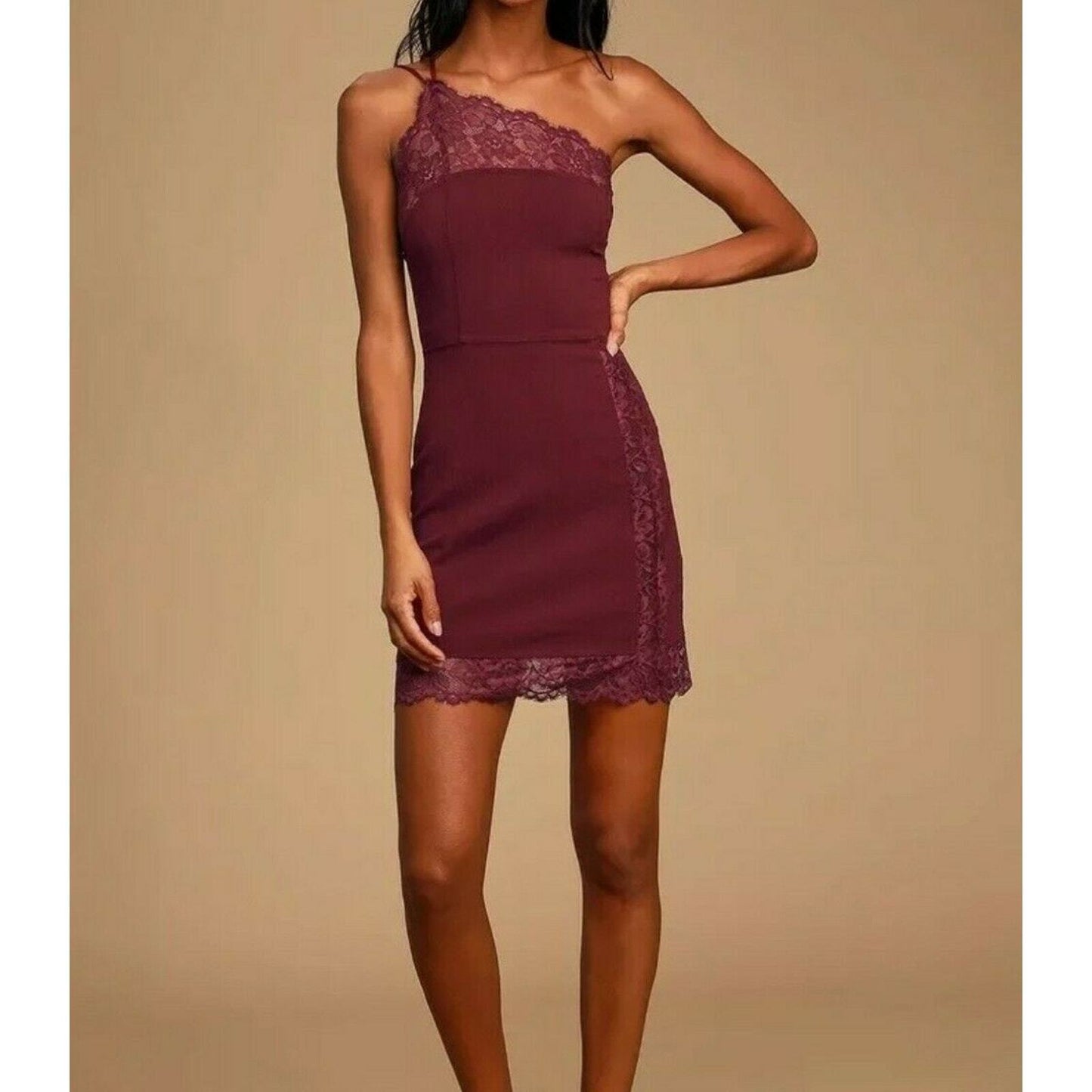 Free People Premonitions WINE Bodycon Slip dress Vetiver Bloom New $88 Small