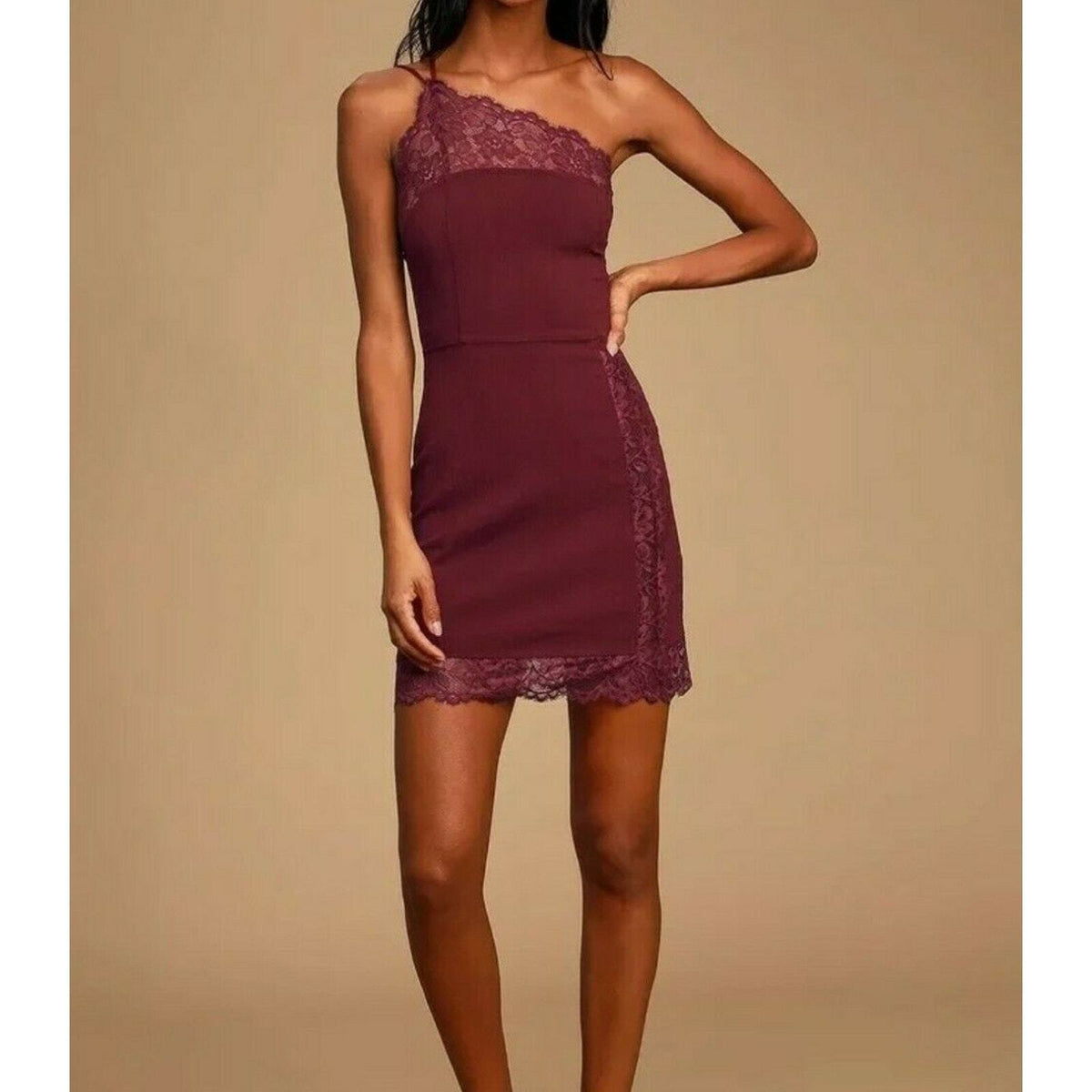 Free People Premonitions WINE Bodycon Slip dress Vetiver Bloom New $88 Small