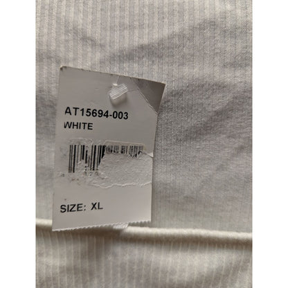 ASTR size XL white scoop neck long sleeve thong bodysuit ribbed NEW layering