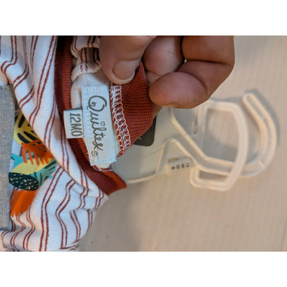 NWT Quiltex Baby Boys Sloth Stripe T-Shirt & Shorts Set 12 Months