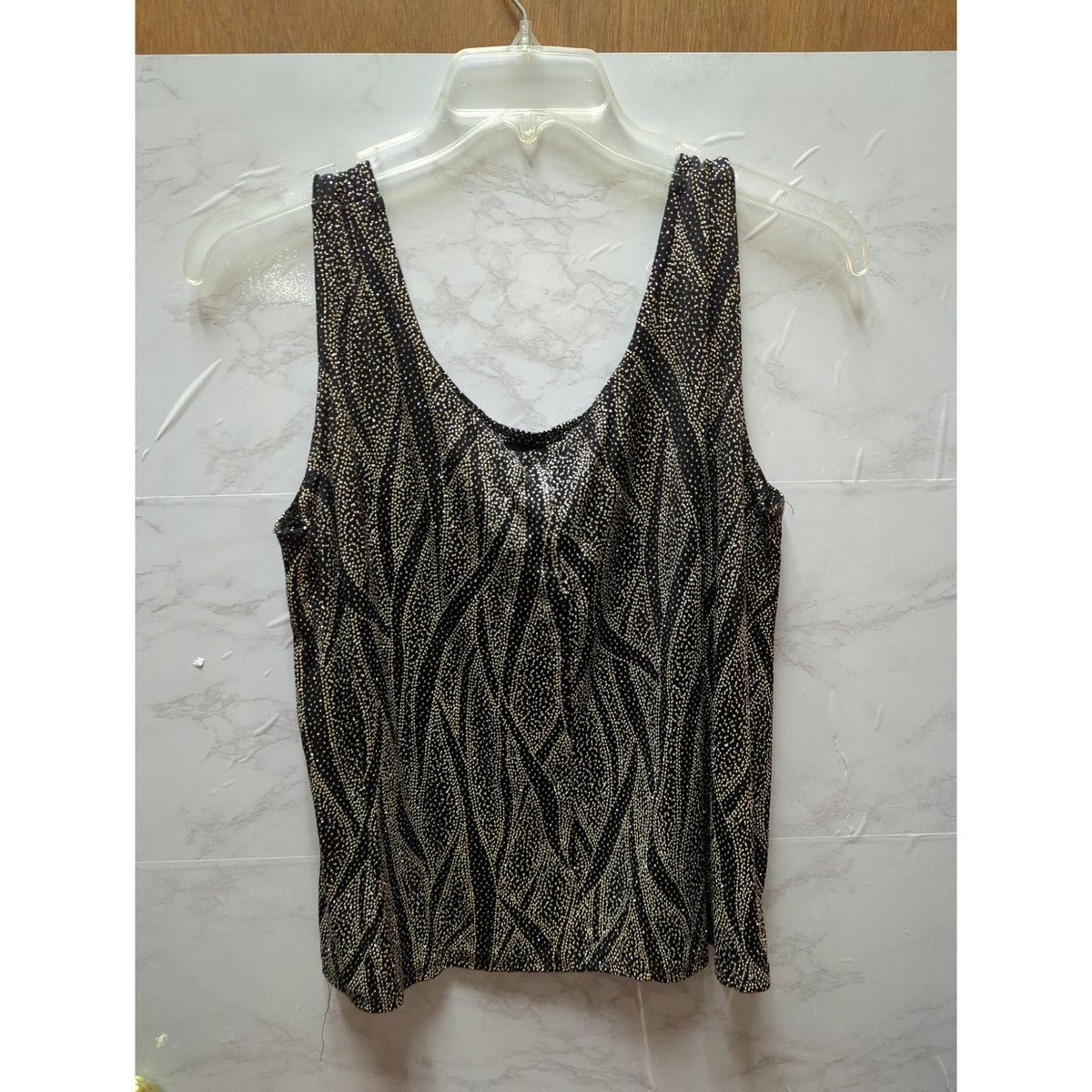Vintage Onyx Nite Glitter Top Cardigan Set 90s Whimsigoth Metallic Black 2X