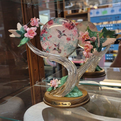 Bejeweled Garden Lena Liu Secret Garden Hummingbirds 2004 Bradford Exchange S608