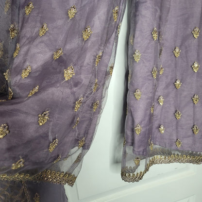 EBAZAAR colleen 2pc Purple Gold Pants Tunic XL/2XL harem pants NEW