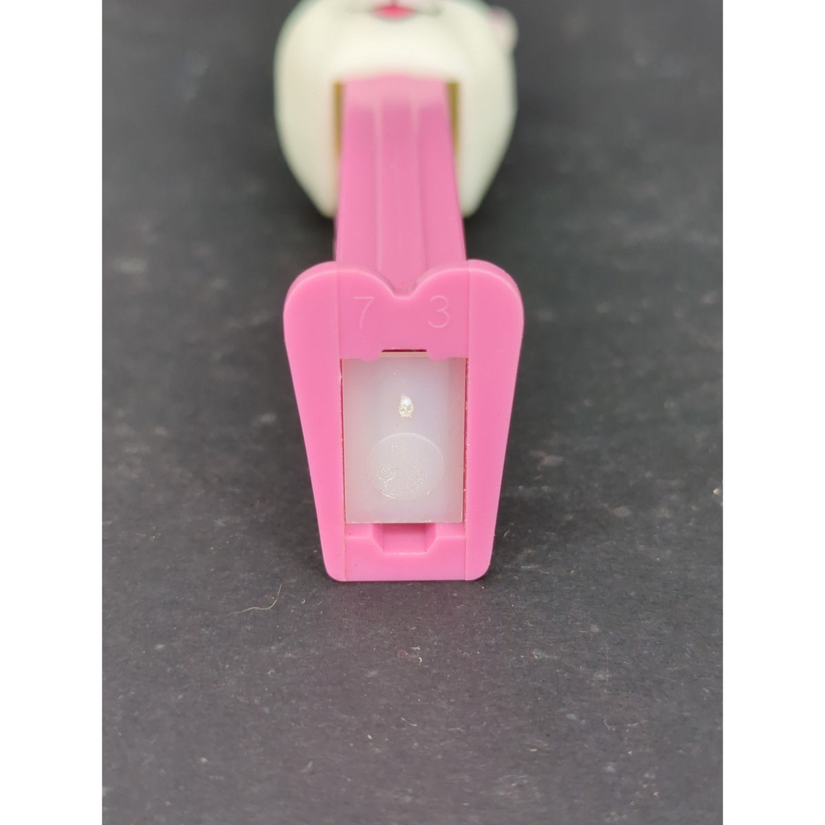1998 Vintage Easter Bunny Pez Dispenser Pink Stem Collectible