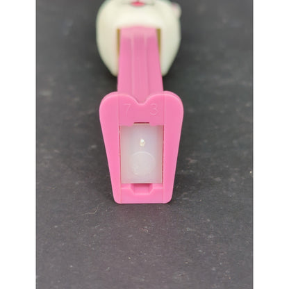 1998 Vintage Easter Bunny Pez Dispenser Pink Stem Collectible
