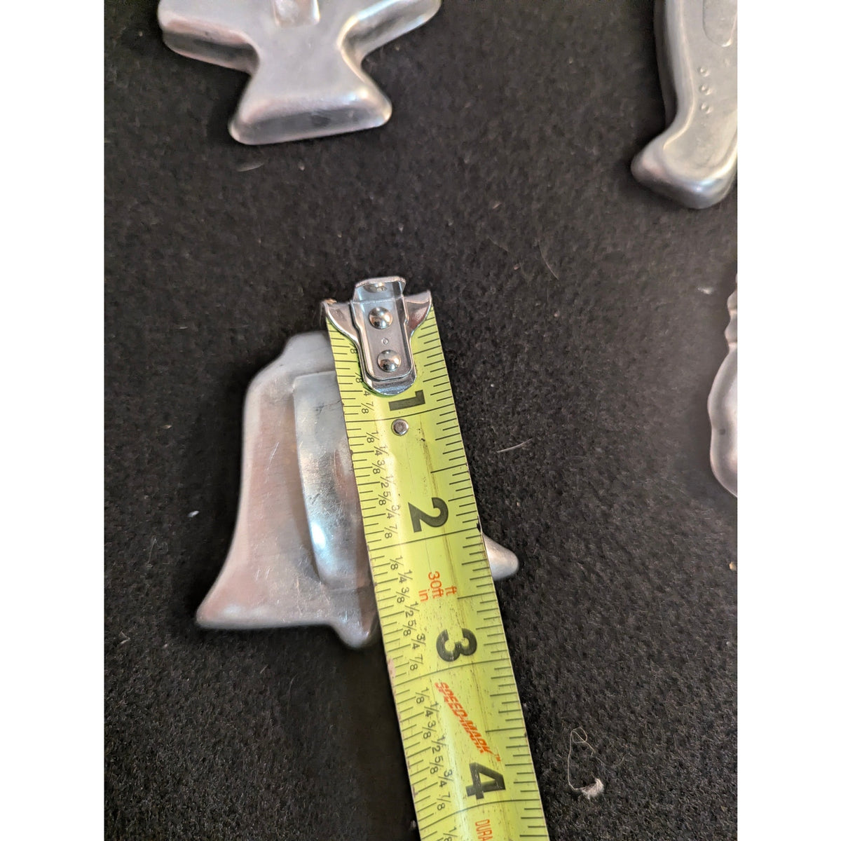 Vintage Metal Aluminum Christmas Cookie Cutters Handle Set of 5 Holiday