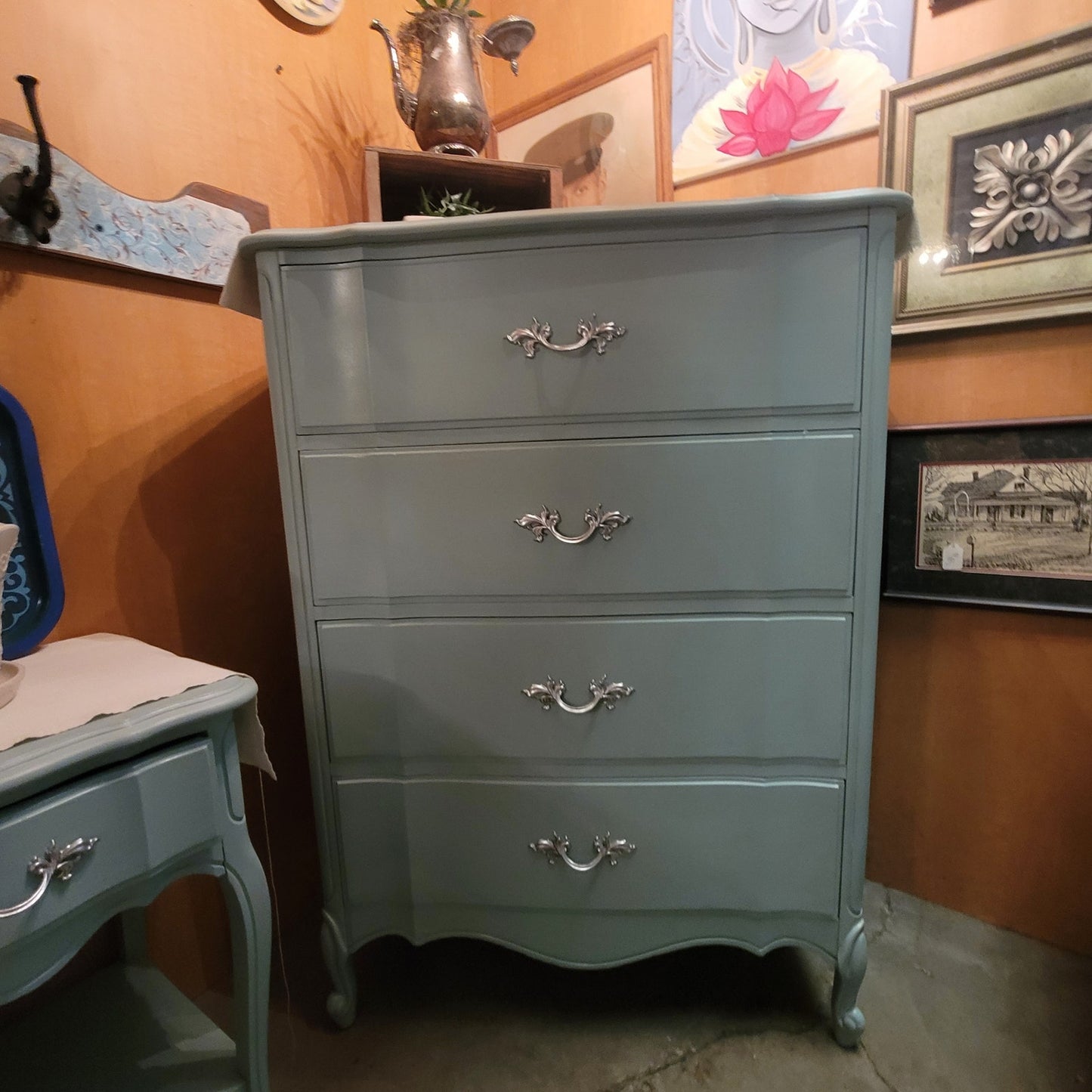 SECONDHAND SANDIES: Blue French Provencial Twin Bedroom Set