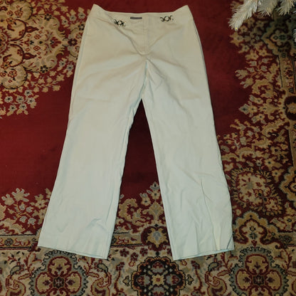 Ann Taylor Loft Flare Leg Pants Fully Lined Ivory size XL career 36" Waist
