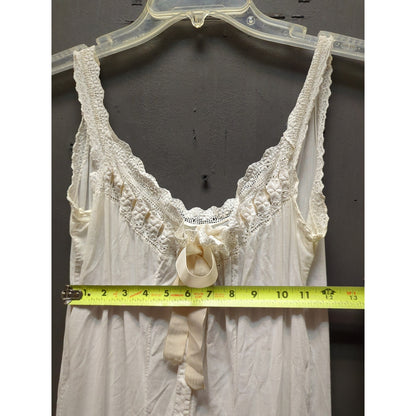 Edwardian antique White cotton lace cotton sleeveless dressing gown undergarment