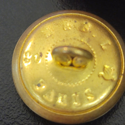 Set of 3 Antique H.B. & Cie Paris Gilt Brass Ball Buttons French Military Hussar