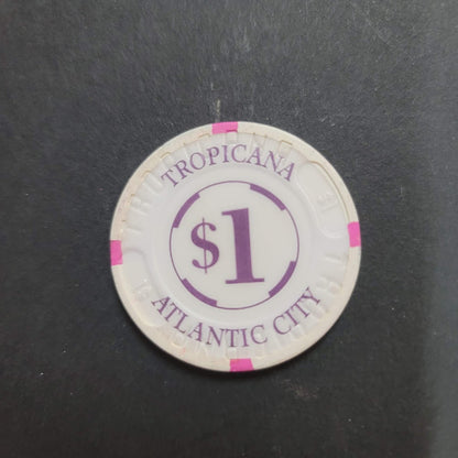 Casino Chip TROPICANA ATLANTIC CITY $1 JOKER gaming token
