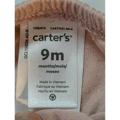 Carter's Baby Girls Beige Ribbed Diaper Cover Bloomers 9 Months