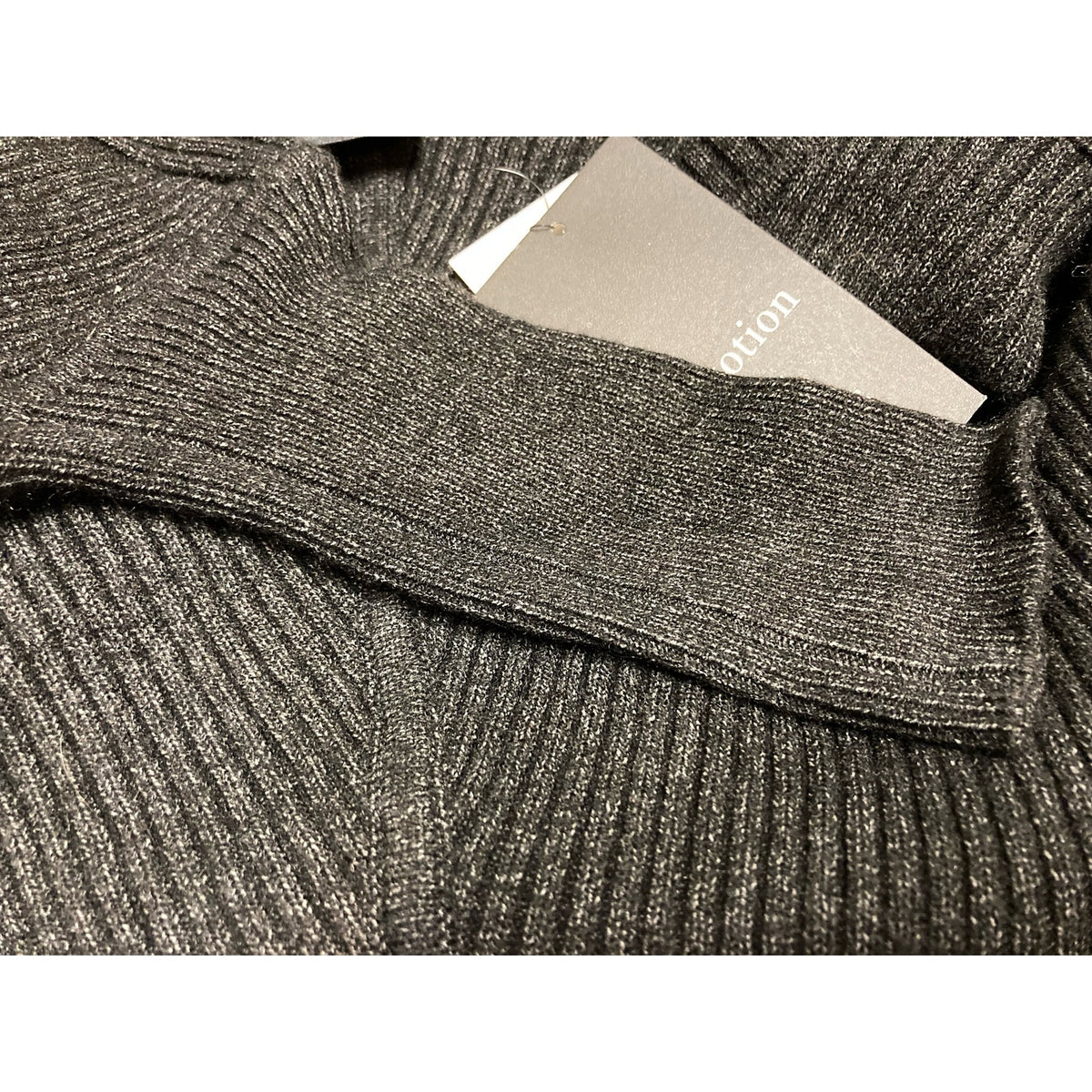 Devotion by Cyrus Pullover Sweater Large Phantom Heather NEW Boat Neck Dolman
