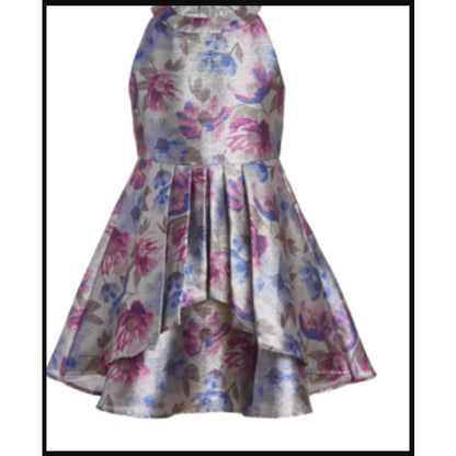 Calvin Klein NEW Sleeveless Size Big Girls Floral Fit Flare 16.5 Violet Dress