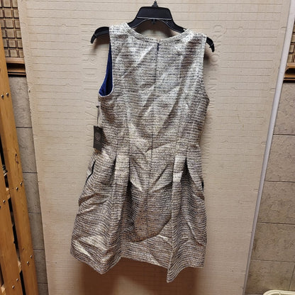 Vince Camuto Metalic Gold/Navy Sleeveless Cocktail Dress Size 14 party NEW $188